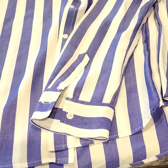 Rails Hayden adelaide stripe button down shirt sz M blue & white striped - Picture 8 of 11